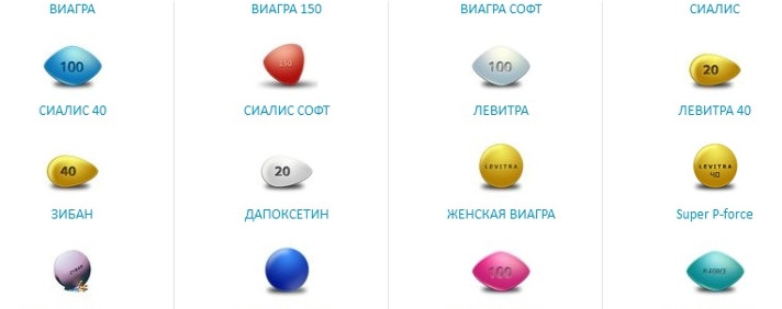 Разные формы таблеток от импотенции